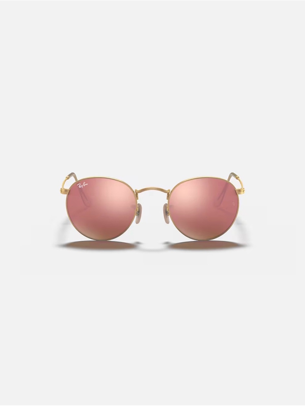 Ray-Ban Women’s Round Metal Sunglasses - Pink Lenses, Gold Frame